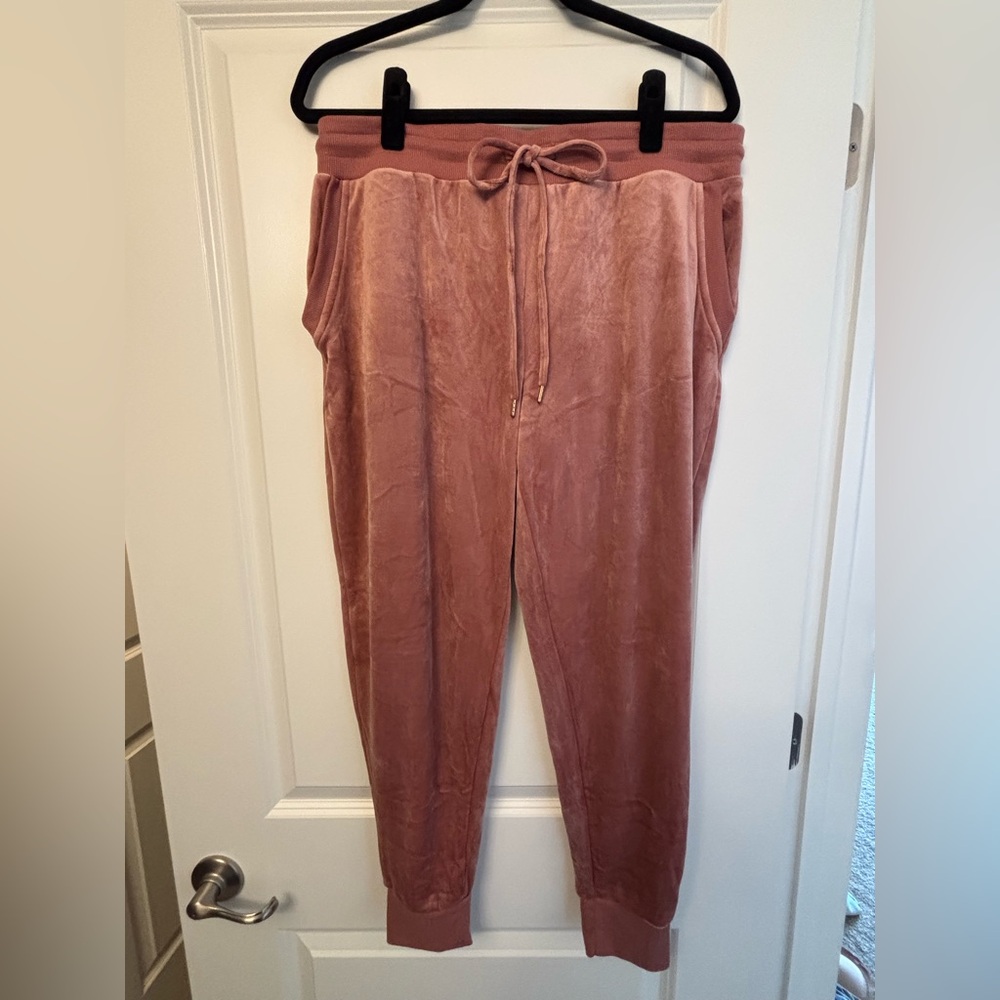 FELINA ROSE PINK VELOUR ZIP HOODIE SET XL - Picture 3 of 14